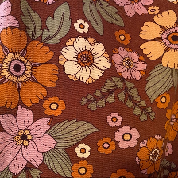 Groovy, floral, boho, 60’s, 70’s style mini skirt. New without tags! Sz 18 AU - Picture 5 of 10